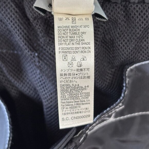 Diesel Beachwear BMBX Ronny Swim Shorts Trunks Mens S Black Orange Nylon Pocket - Picture 10 of 14